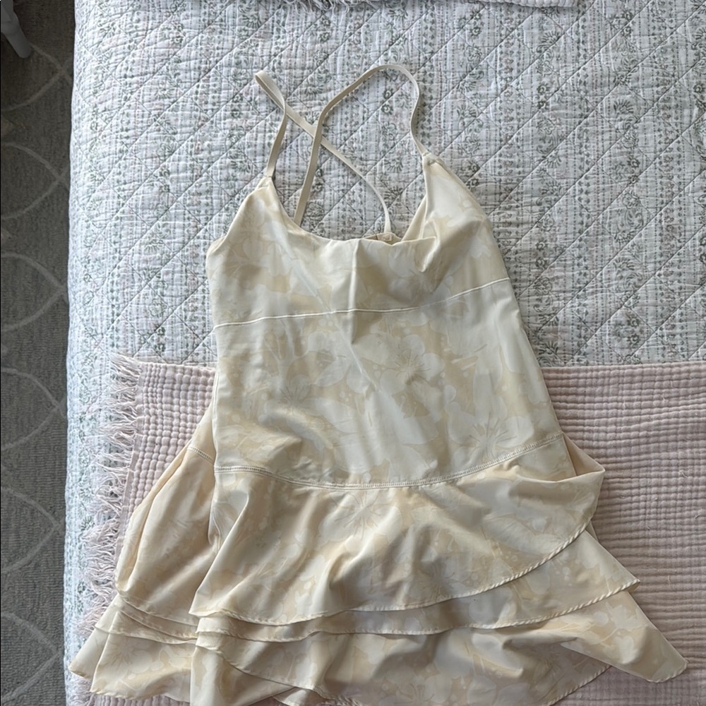 Aerie Ivory Layered Mini Dress